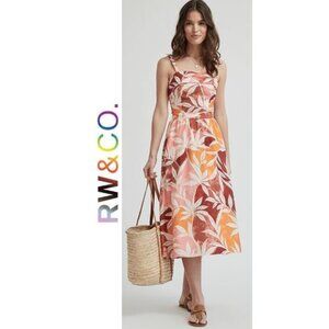 RW&Co. - Floral high-waisted flare maxi skirt in tropical print